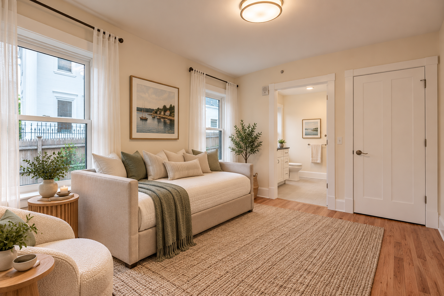 Second bedroom with bay window