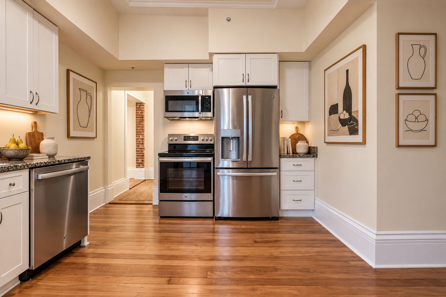 Chef kitchen with stainless appliances
