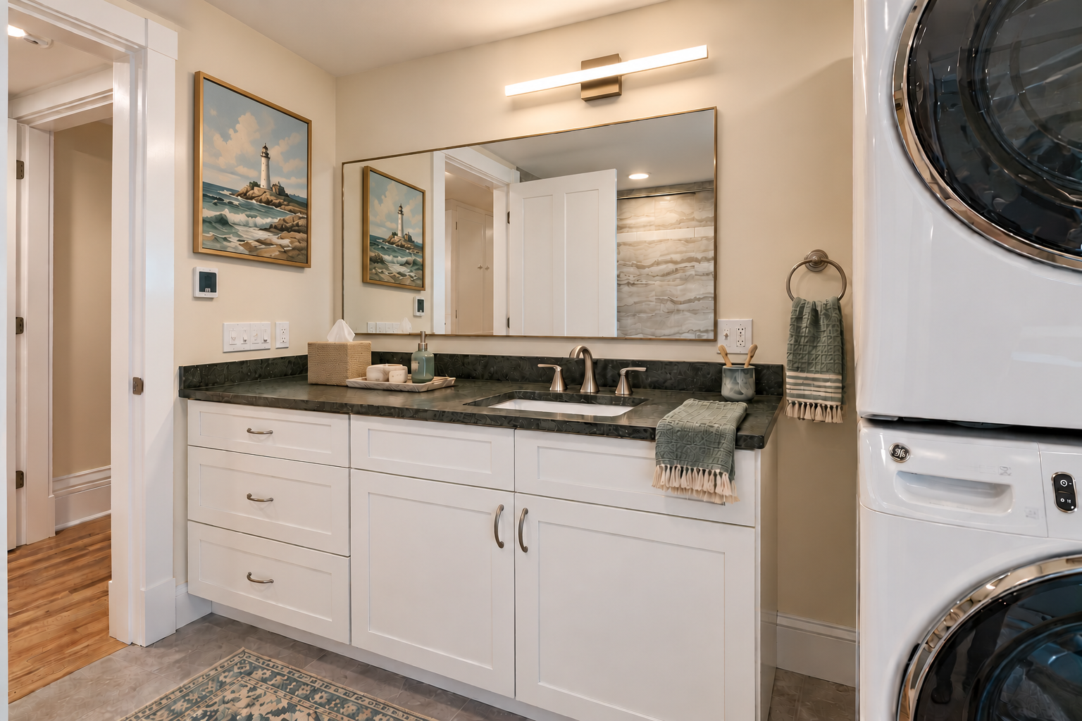 Bathroom with in-unit laundry